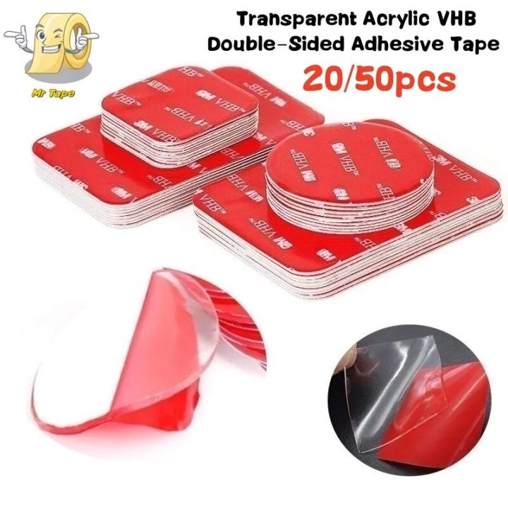 Transparent Acrylic VHB Strong Double-Sided Tape Patch Clear Adhesive Sticker Waterproof No Trace High Temperature ResistanceFitness Accessories