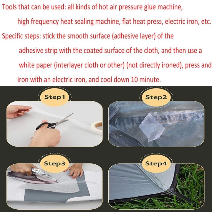20Meter%20Waterproof%20Seam%20Sealing%20Tape%20Iron%20On%20Hot%20Melt%202%20Layer%20PU%20Coated%20Fabrics%20Outdoor%20Tools%20for%20Sportswear%20Clothing%20Tent%2020mm%20-%20Image%203