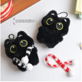 New Hand-made Big-eyed Black Cat Plush Doll, Pendant, Bag Hanging Ornaments.