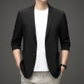 2023 Summer Thin Mens Blazer Jacket High Quality Men's Fashion Casual Ice Silk Breathable Suit Jacket Wedding Suits for Men 4XL Wearhouse.