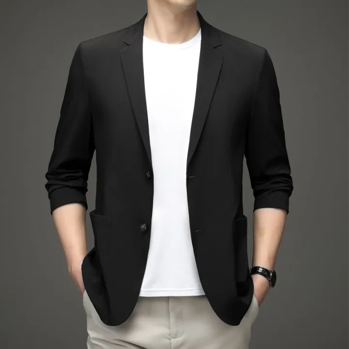 2023%20Summer%20Thin%20Mens%20Blazer%20Jacket%20High%20Quality%20Men's%20Fashion%20Casual%20Ice%20Silk%20Breathable%20Suit%20Jacket%20Wedding%20Suits%20for%20Men%204XL%20Wearhouse%20-%20Image%203