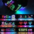 LED Matrix Pixel Panel Flexible RGB Pattern Graffiti Scrolling Text Animation Display Car Shop Reminder Light Bluetooth APP USB_Alpha Bridge. 