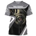 Summer Mens T-shirt Short Sleeve Vintage T shirts Fashon O Neck Mechanical 3D Print Tee Shirt Oversized Male Clothing Casual Top. 