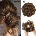 Synthetic Hair Bun Extensions Messy Curly Elastic Hair Scrunchies Hairpieces Synthetic Chignon Donut Updo Hair Pieces for Women. 
