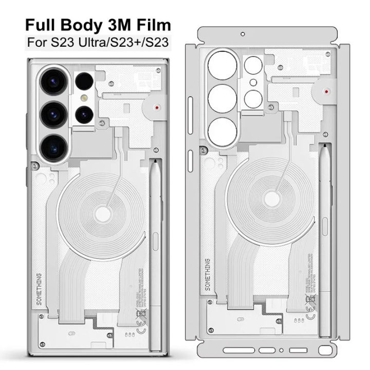 【Solitary waves】Full Cover 3M Skin Film for Samsung Galaxy S23 Ultra Anti-Scratch Sticker Back Case Cover for Galaxy S22 Ultra S23+ Plus