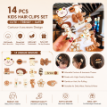 14 Pcs Kids Hair Clips Set Cartoon Icecream Cute & Trendy Baby Girls Toddlers. 