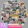 100PCS Anime Collection Graffiti Stickers My Hero Demon Slayer Attack On Titan Phone Scrapbook Traval Skate Motor Luggage Stickers. 