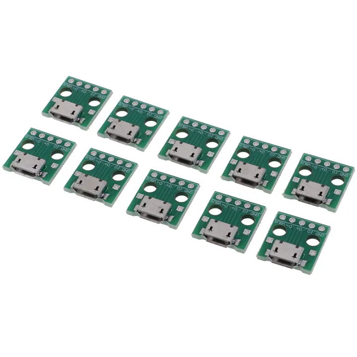10Pcs%20MICRO%20USB%20to%20DIP%20Adapter%205Pin%20Female%20Connector%20PCB%20Converter%20Board%20Demoo%20-%20Image%204