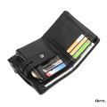 Avro Premium Men's High Quality Leather Wallet For Men Zipper Pocket With Button Black Wallet For Men 100% Cow Leather Money Bag For Men Exclusive Stylish. 