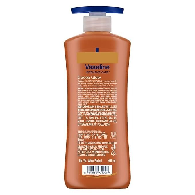 Vaseline%20Intensive%20Care%20Cocoa%20glow%20Body%20Lotion%20For%20Men%20&%20Women%20-%20400ml%20(Indian)%20-%20Image%202