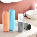 2 Pack Toothbrush Holder | Toothbrush Box | Capsule Shape Toothpaste Holder | Brush Holder for Travel | Plastic Brush Holder | Bathroom Toothbrush Kit | Multicolor. 