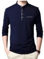 BLUE COLOUR COTTON LONG SLEEVE CASUAL T-SHART FOR MEN ..