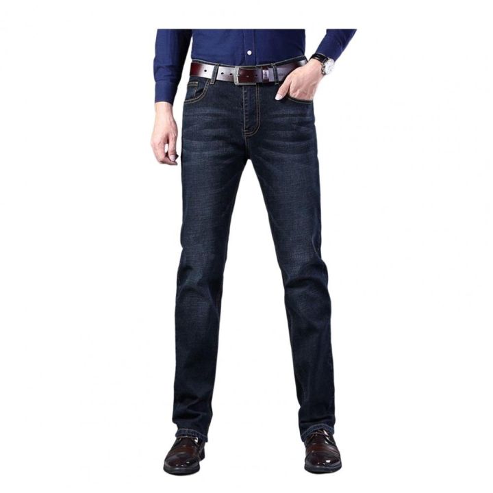 Men%20Jeans%20Straight%20Thin%20Elastic%20Mid%20Waist%20Breathable%20Denim%20Pants%20Solid%20Color%20Long%20Trousers%20Male%20pantalones%20hombre%20-%20Image%202
