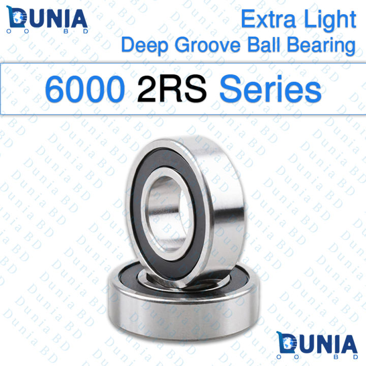 Deep Groove Ball Bearing 6000 2RS Series Rubber Sealed Bearings