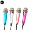Microfono Stereo portatile da 3.5mm microfono KTV Karaoke Mic per Smart Phone Laptop PC portatile microfono Audio portatile.