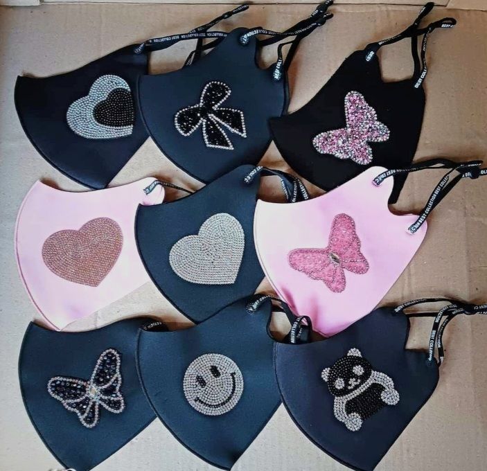 Fashionable Stone Design Face Mask for Girls Women Fashion