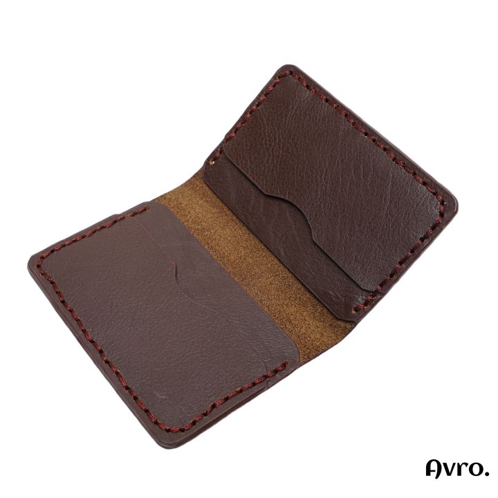 Avro Card Holder Mini Money Bag for Man Handmade Stitched Cow