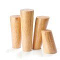 4Pc Height 6-30cm Solid Wood Furniture Legs With Connector And Screw Inclined Cone Sofa Bed Cabinet Table Chair Replacement Feet. 