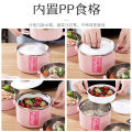 Grade Deepening Large Capacity Lunch Box Student Female Office Lunch Box Insulation Barrel Multi-Layer Insulated Lunch Box with Lid. 