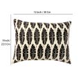 Fiber Cushion with Cover, Black, (9"x12"), Set of 5. 