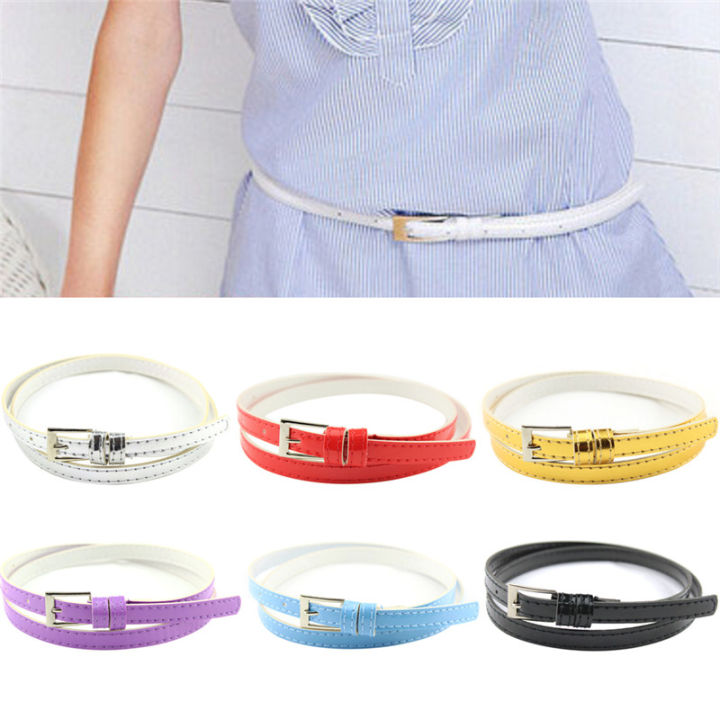 Women%20Laies%20Fashion%20Narrow%20Skinny%20Thin%20Patent%20Leather%20Bow%20Buckle%20Waist%20Belt%20MJD%20-%20Image%204