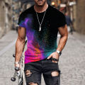 Speckled Tie Dye Pattern 3d Printed T-shirt Fashion Men Streetwea Casual Sports Shirt Male O-neck Oversized Tops Tees Clothing. 