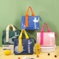 Portable Lunch Bag PU Waterproof Thermal Insulated Lunch Box Bento Pouch Dinner Insulation Bag Student Thickened Cute Lunch Bag. 
