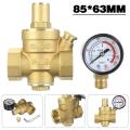DN15 DN20 3/4" Adjustable Water Pressure Reducing Regulator Valve 1.6MPa Adjustable Water Reducing Valve With Gauge 3/4 inch Brass Household Water Pressure Reducing Regulator Release Valves.