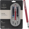 Parker Vector Standard Calligraphy Fountain Pen with Stainless Steel Trim - Fine Nib, Refillable, Available in Multiple Colors. 