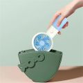 1 pcs Handheld High Wind Portable Fan with Stand for summer cull wind.