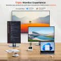 RayCue 128K SE USB C Docking Station 4K HDMI-compatible Triple Monitor Expansion USB 3.0 Hub for MacBook Lenovo HP Dell Laptop. 
