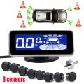 1set Car LCD Display Buzzer Radar Alarm Front And Rear 8 Sensors Automobile Anti-collision System Accessories. 
