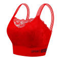 Women's Lace Bra Shockproof Wrapped Chest Breathable Lace Sports Underwear Shockproof Comfortable Sports Vest for  Apparel Feminine Fashion Daily Comfort Workout Gear Undergarment Confidence. 