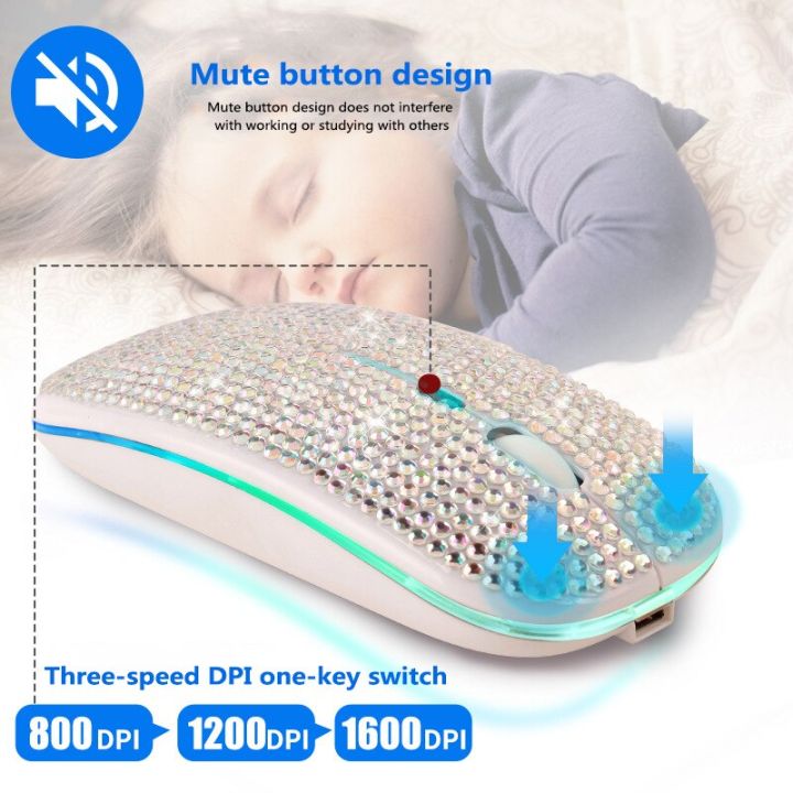 2.4G%20Wireless%20+%20Bluetooth%205.0%20Dual%20Mode%20Mouse%20Rechargeable%20Computer%20RGB%20Light%20Mause%20Silent%20Click%20Pink%20Crystal%20Mice%20For%20Women%20-%20Image%205
