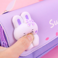 School Supplies Stationery Aesthetic Pencil Bag Cute Decompression Toys Stationary Pouch Cases Girls Waterproof Accessories.