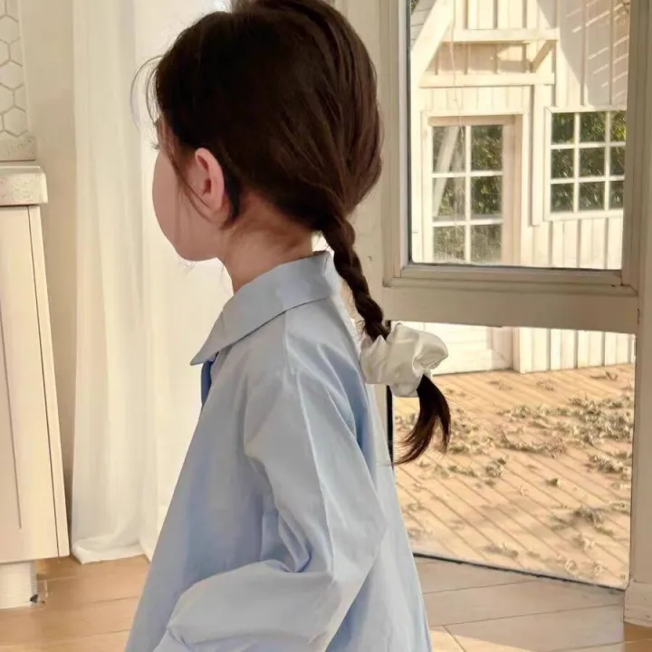 Pink%20House%20Shirt%20Dress%202024%20Spring%20and%20Autumn%20New%20Foreign%20Style%20Girls%20Lapel%20Long%20Sleeve%20Princess%20Dress%20Children's%20Skirt%20Tide%20-%20Image%204