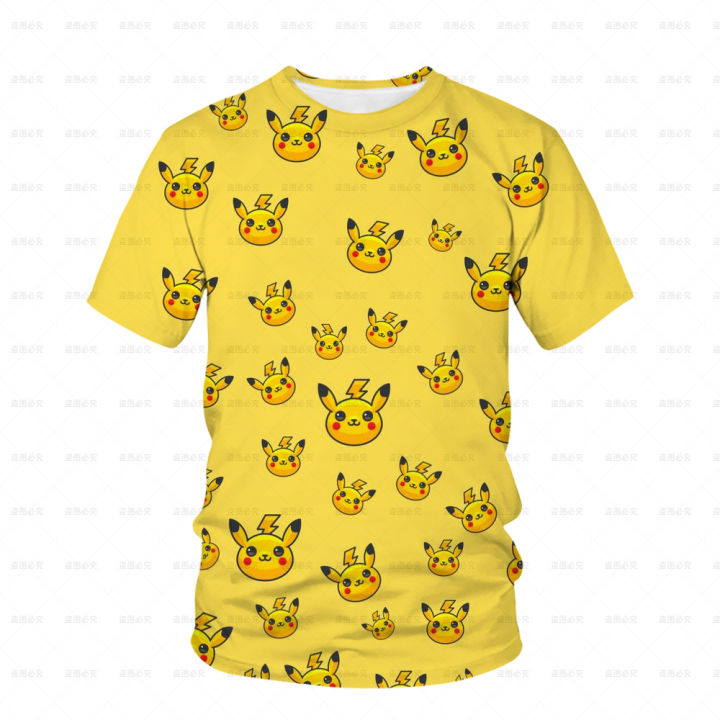 New%20Cute%20Pocket%20Monster%20Pikachu%20T-shirt%20Children's%20Cute%20Game%20Cartoon%20Print%20Fashion%20Harajuku%20Casual%20Short%20Sleeve%20Garment%204T-14T%20-%20Image%203