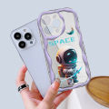 YYDS for Infinix Hot 40 Hot 40 Pro Back Cover Colorful Astronauts Case Cream Texture Wavy Edge Soft Silicone Mobile Cover. 