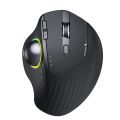 ProtoArc EM01 Trackball Mouse RGB Wireless 2.4G Bluetooth Ergonomic Mouse Rechargeable Rollerball Mice for Laptop PC iPad Mac. 