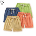 Elegantstunning Summer Kids Cotton Shorts Casual Loose Solid Color Short Pants For Boys Girls 3-8 Years Old.