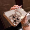 Deluxe Bling Diamond Phone Case for iPhone 12 13 14 11 15 Pro Max 14 15 Plus Shinny Transparent Plating Soft Silicone Cover. 