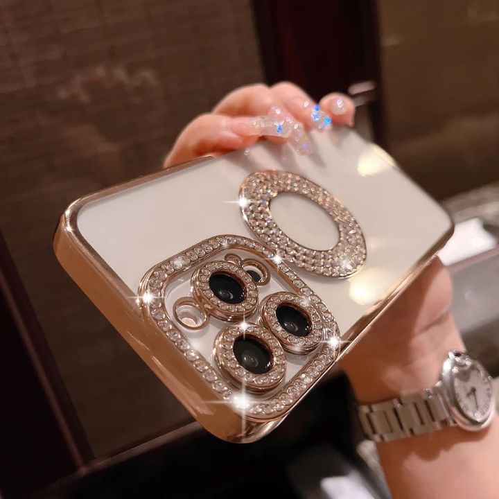 Deluxe%20Bling%20Diamond%20Phone%20Case%20for%20iPhone%2012%2013%2014%2011%2015%20Pro%20Max%2014%2015%20Plus%20Shinny%20Transparent%20Plating%20Soft%20Silicone%20Cover%20-%20Image%202