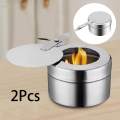 2Pcs Chafing Dish Fuel Cans Parties Fuel Cans Holder Set for Buffet Party. 