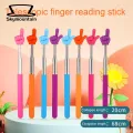 Finger Reading Stick Telescopic Stainless Steel Pointer for Presentations Teaching Lightweight Portable Handheld Presenter Stick School Education Pointer. 