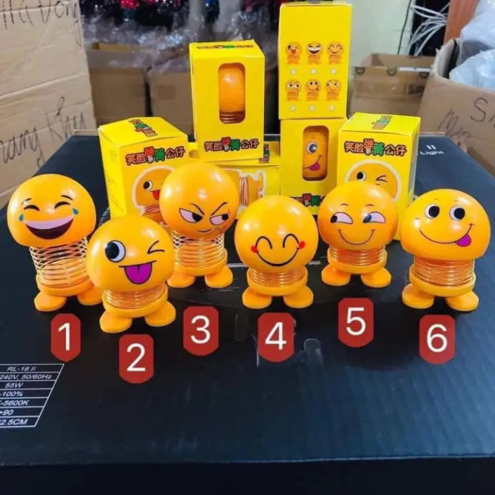 Emoji Spring Bouncing Doll - 1 Pcs (Small Size) - Bike Stickers