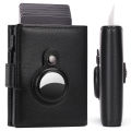 Cross border men's wallet, credit card anti magnet card bag, automat pop-up metal card box, Airtag three fold leather wallet. 
