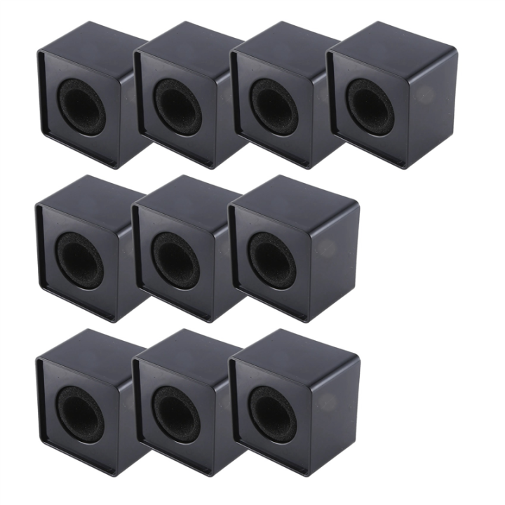 NCANRUI 10Pcs Microphone MarkFlag Mic Station-Cube Square Interview Box Stand Flags Shaped Holder Reporter Injection,Black