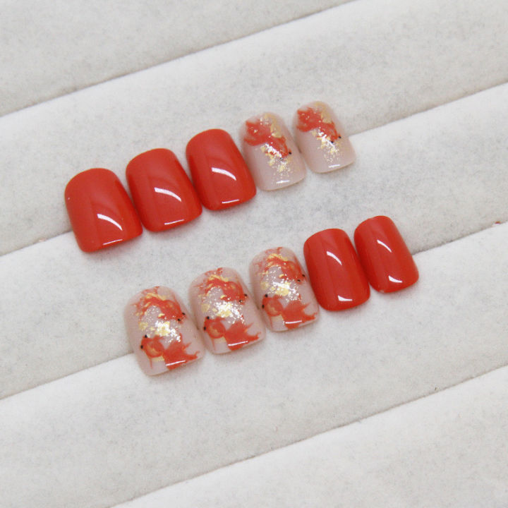 24Pcs%20Festive%20Gold%20Powder%20Fake%20Nails%20with%20Glue%20DIY%20Art%20Design%20False%20Artificial%20Nails%20-%20Image%204