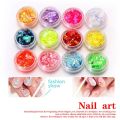 【happy one】12 Colors Crushed Shell Chips Powder For UV Acrylic System 3D Nail Art  A# beauty dropshipping A#. 