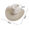 【Support-Cod】 2023 New Linen Men Summer Sun Hats Solid Cool Western Cowboy Hat Outdoor Wide Brim Hat Male Riding Caps for Sun Protection.